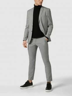 Neu ? Selected Homme Slim Fit Anzug-Hose Mit Stretch-Anteil - Hellgrau Meliert ?