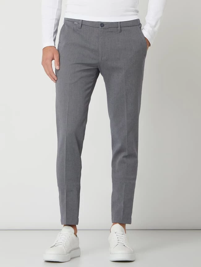 Neu ? Cinque Slim Fit Stoffhose Mit Stretch-Anteil Modell 'CiBrody' - Blau Meliert ? 4 Neu ? Cinque Slim Fit Stoffhose Mit Stretch-Anteil Modell 'CiBrody' - Blau Meliert ? – Bild 4