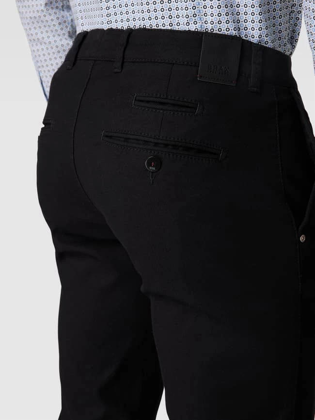 Aktion ? Brax Slim Fit Chino Mit Französischen Eingrifftaschen Modell 'Fabio' - Schwarz ? 3 Aktion ? Brax Slim Fit Chino Mit Französischen Eingrifftaschen Modell 'Fabio' - Schwarz ? – Bild 3