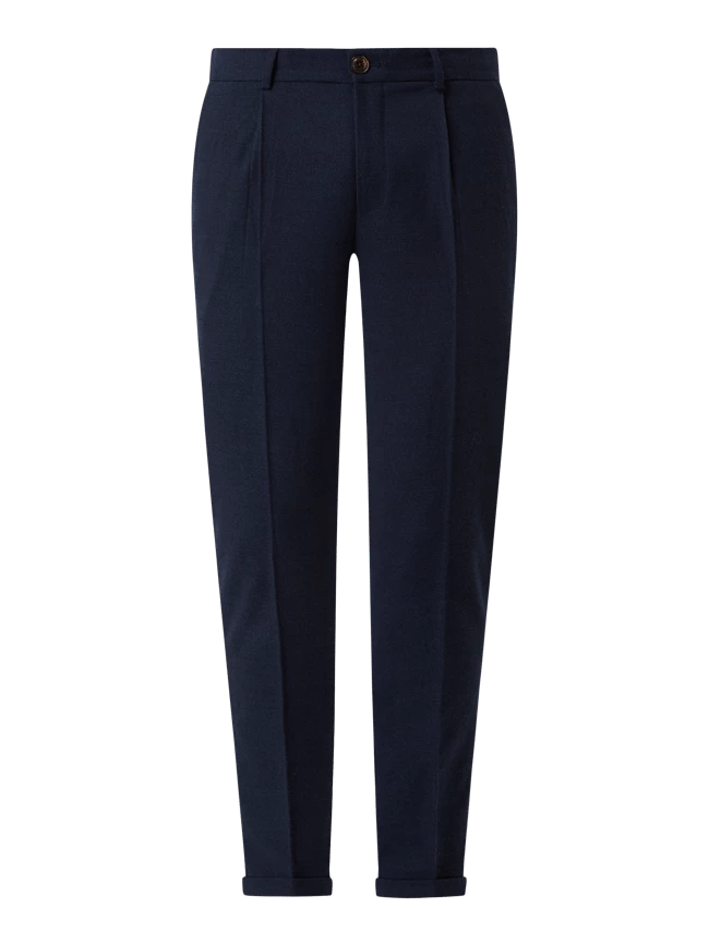 Brandneu ⭐ Jack & Jones Slim Fit Bundfaltenhose Mit Viskose-Anteil Modell 'Marco' - Marineblau ? 2 Brandneu ⭐ Jack & Jones Slim Fit Bundfaltenhose Mit Viskose-Anteil Modell 'Marco' - Marineblau ? – Bild 2