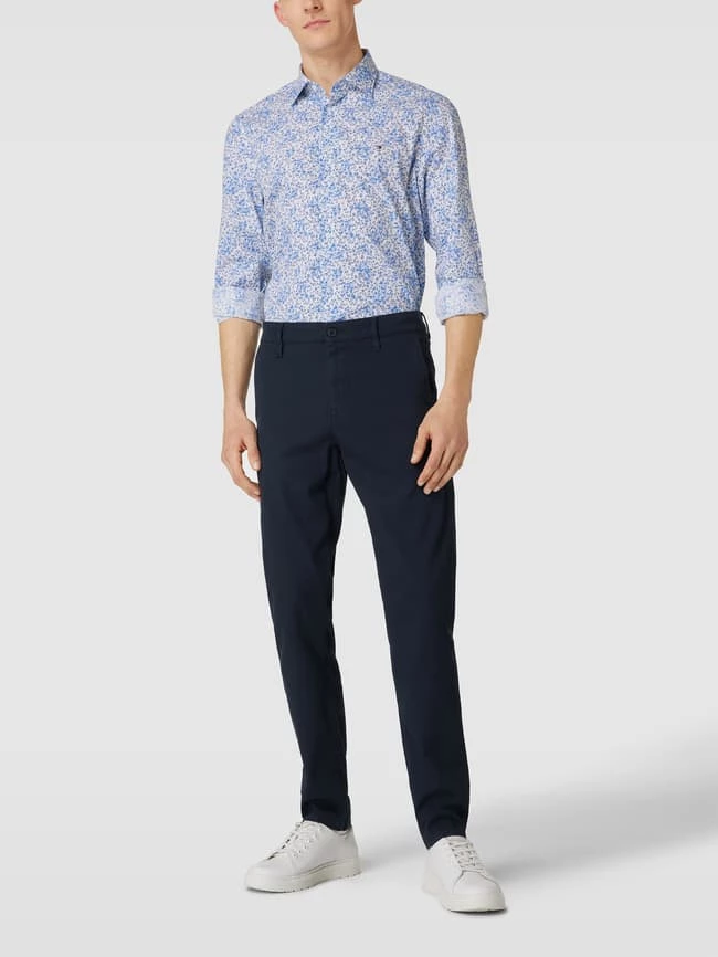 Brandneu ? BOSS Casualwear Hose Mit Label-Detail Modell 'Schino-Taber' - Dunkelblau ⌛ 1 Brandneu ? BOSS Casualwear Hose Mit Label-Detail Modell 'Schino-Taber' - Dunkelblau ⌛