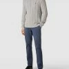 Auslauf ? BOSS Casualwear Slim Fit Chino Mit Label-Detail Modell 'Schino' - Blau ?
