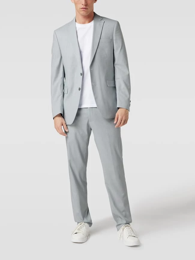 Rabatt ? Christian Berg Men Slim Fit Anzughose In Melierter Optik - Hellblau ? 1 Rabatt ? Christian Berg Men Slim Fit Anzughose In Melierter Optik - Hellblau ?