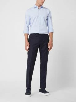 Bestpreis ✔️ Hiltl Regular Fit Anzughose Aus Schurwolle Modell 'Piacenza' - Marineblau Meliert ❤️