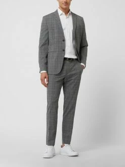 Blitzangebot ? Selected Homme Slim Fit Anzughose Mit Glencheck Modell 'Josh' - Hellgrau ?