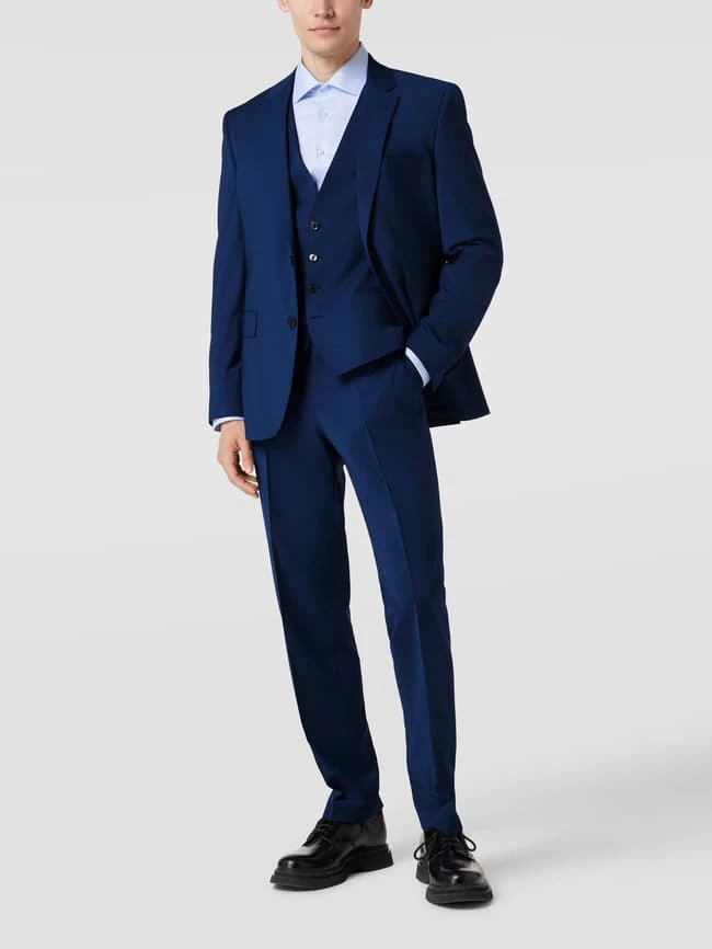 Billig ? BOSS Anzughose In Unifarbenem Design - Royalblau ? 1 Billig ? BOSS Anzughose In Unifarbenem Design - Royalblau ?