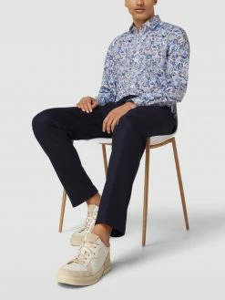 Angebote ? Windsor Hose In Unifarbenem Design Modell 'Floro' - Marineblau ?