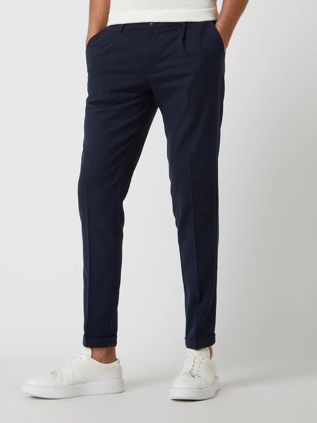 Brandneu ⭐ Jack & Jones Slim Fit Bundfaltenhose Mit Viskose-Anteil Modell 'Marco' - Marineblau ? 4 Brandneu ⭐ Jack & Jones Slim Fit Bundfaltenhose Mit Viskose-Anteil Modell 'Marco' - Marineblau ? – Bild 4