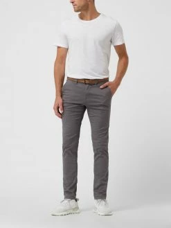 Budget ? Tom Tailor Denim Slim Fit Chino Mit Gürtel - Mittelgrau ?