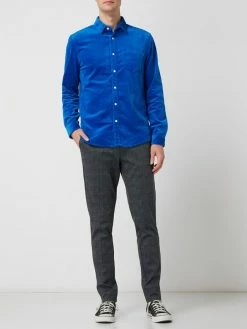 Neu ✔️ Jack & Jones Slim Fit Hose Aus Jersey Mit Glencheck-Muster Modell 'Marco' - Dunkelgrau ❤️